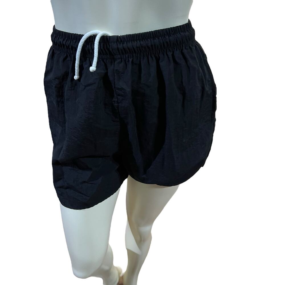 Women's Black Drawstring Lounge Shorts